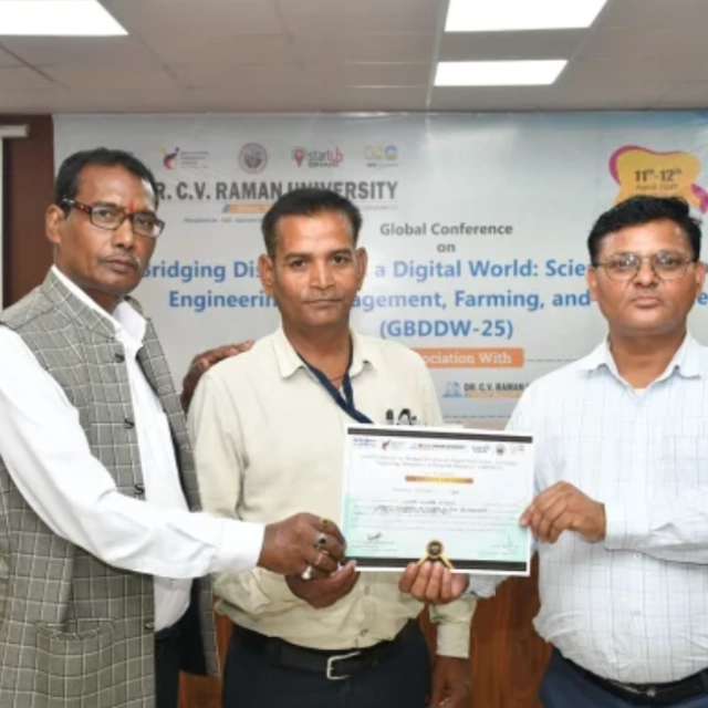 this Global Conference has been organized at CVRU Vaishali